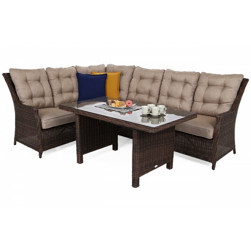 Lauko baldai ALIKANTE BROWN MAT/ BROWN MELANGE (kairinis)