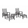 Lauko poilsio kėdės MORTON DARK GREY/ GREY