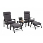 Lauko poilsio kėdės MORTON DARK GREY/ GREY
