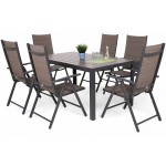 Valgomojo komplektas IBIZA 6+1 GREY/ TAUPE GREY