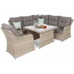 Kampas BERGAMI DINING + fotelis BEIGE/ BEIGE MELANGE
