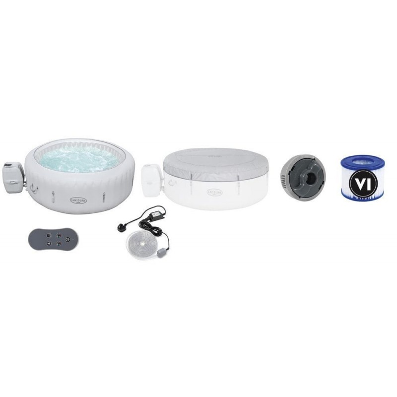 BESTWAY baseinas Lay-Z-Spa PARIS su LED 6 žmonėms