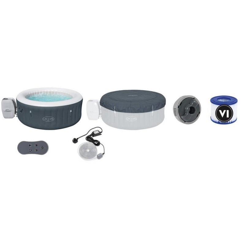 BESTWAY baseinas  Lay Z Spa BALI 4 žmonėms su LED