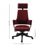 Darbo kėdė DELPHI, tamsiai raudona