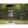 Sodo skulptūra Mergina su skėčiu, 120x55x55