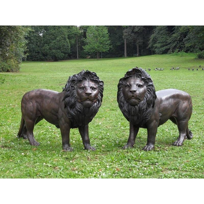 Sodo skulptūra Liūtų pora, 100x45x153