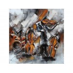 3D metalo paveikslas Džiazas, 100x100x7