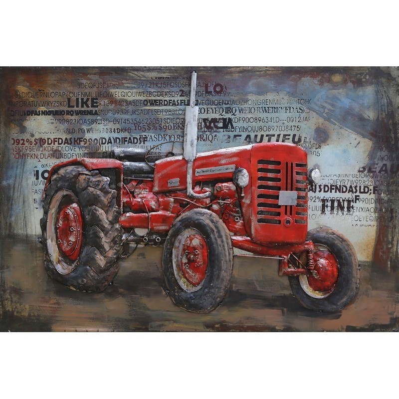 Paveikslas Raudonas traktorius, 80x120x6