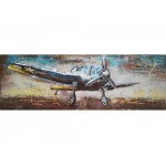 3D metalo paveikslas Lėktuvas, 60x180