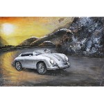 3D metalo paveikslas CABRIO SUNSET, 80x120