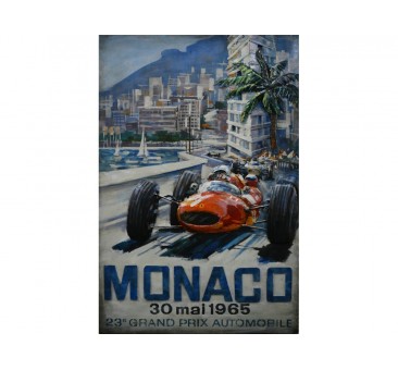 3D metalo paveikslas Monako GP, 120x80