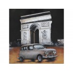 3D metalo paveikslas Triumfo arka, 80x80