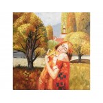 Paveikslas Moteris su kate, 100x100