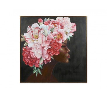Paveikslas Moteris su gėlių kepure, 100x100