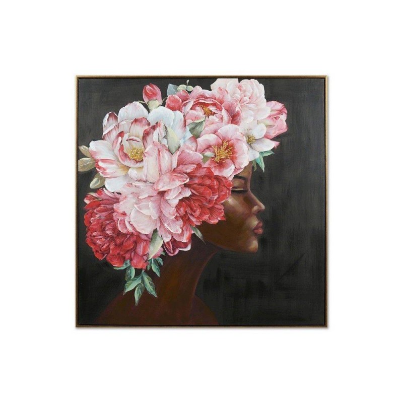 Paveikslas Moteris su gėlių kepure, 100x100