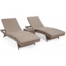 Lauko gultai NORA GINGER/BROWN MELANGE + staliukas