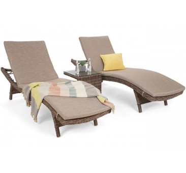 Lauko gultai MAROBELLA GINGER/BROWN MELANGE + staliukas