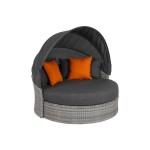 Lauko sofa Sydney su baldakimu ir pagalvėlėmis grey/grey melange