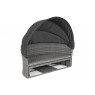 Lauko sofa Sydney su baldakimu ir pagalvėlėmis grey/grey melange