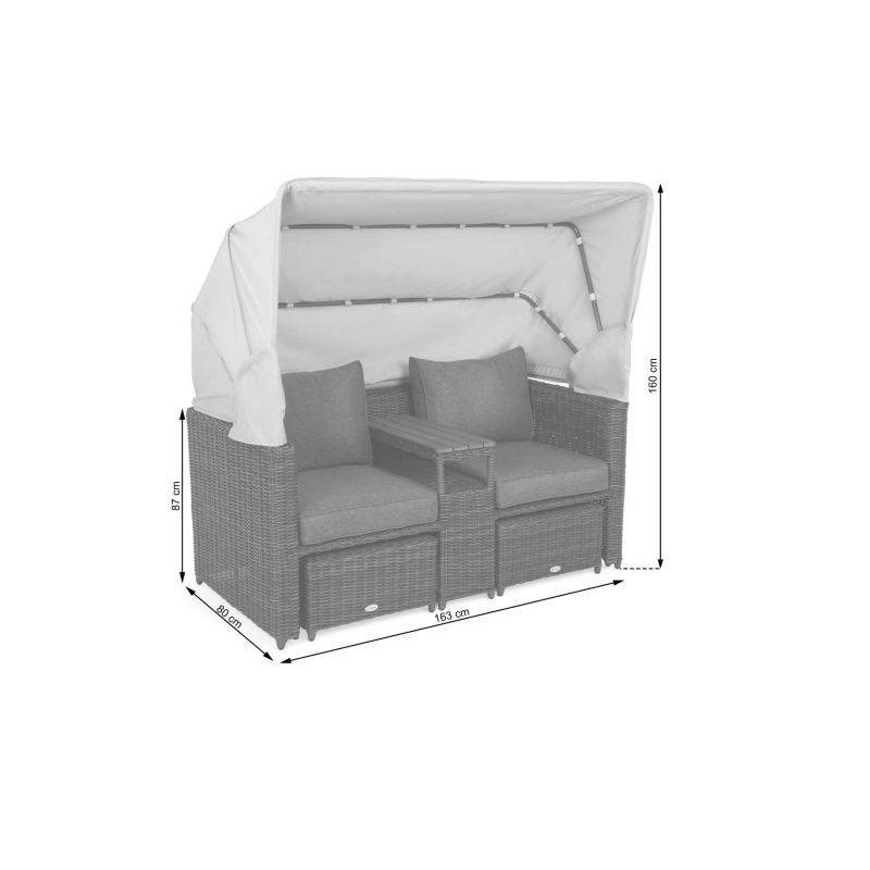 Lauko baldai MICHIGAN WHITE/GREY