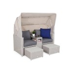 Lauko baldai MICHIGAN WHITE/GREY