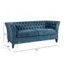 Sofa MAYERS trivietė mėlyna