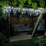 LED girlianda varvekliai 114 diodų 3 m H 0,5 m šaltai balta IP67