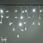 LED girlianda varvekliai 174 diodai 3 m H 1 m, FLASH, šaltai balta, IP67