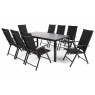 Valgomojo komplektas IBIZA 8+1 BLACK/BLACK