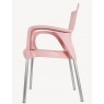 Plastikinė lauko kėdės BELLA rožinė