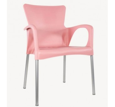 Plastikinė lauko kėdės BELLA rožinė