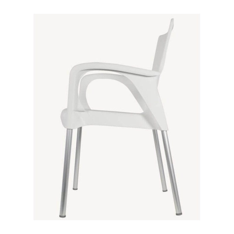 Plastikinė lauko kėdė BELLA balta