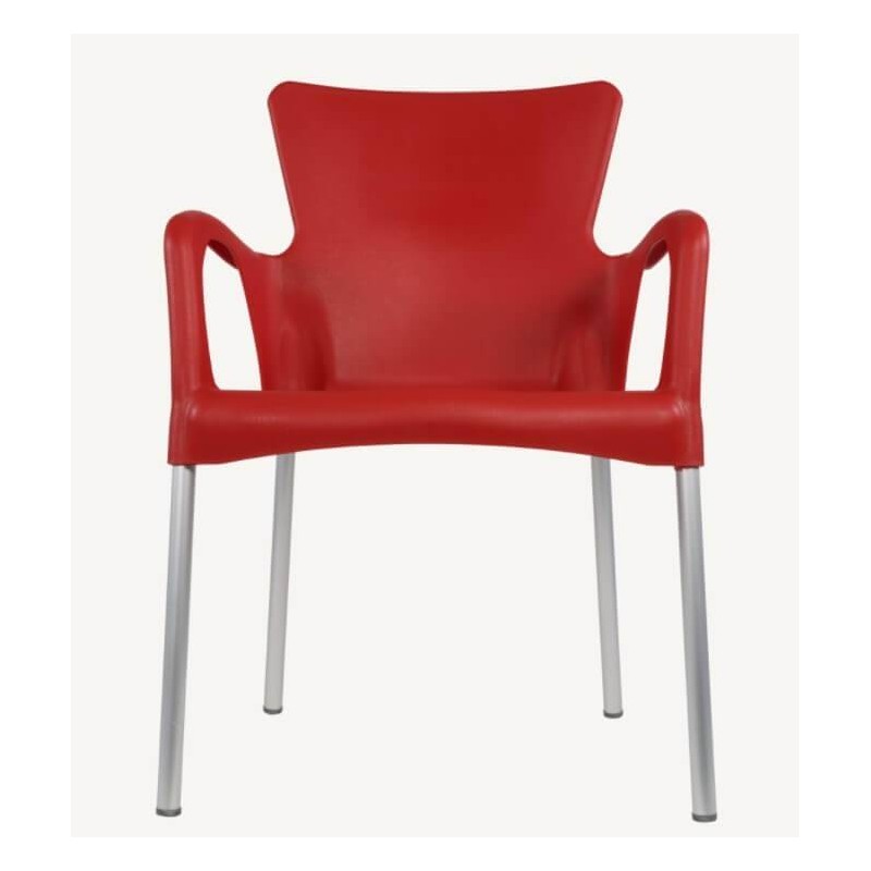 Plastikinė lauko kėdė BELLA raudona