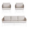Lauko baldų komplektas MARIBELA WHITE, 3 dalių