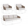 Lauko baldų komplektas MARIBELA WHITE, 3 dalių