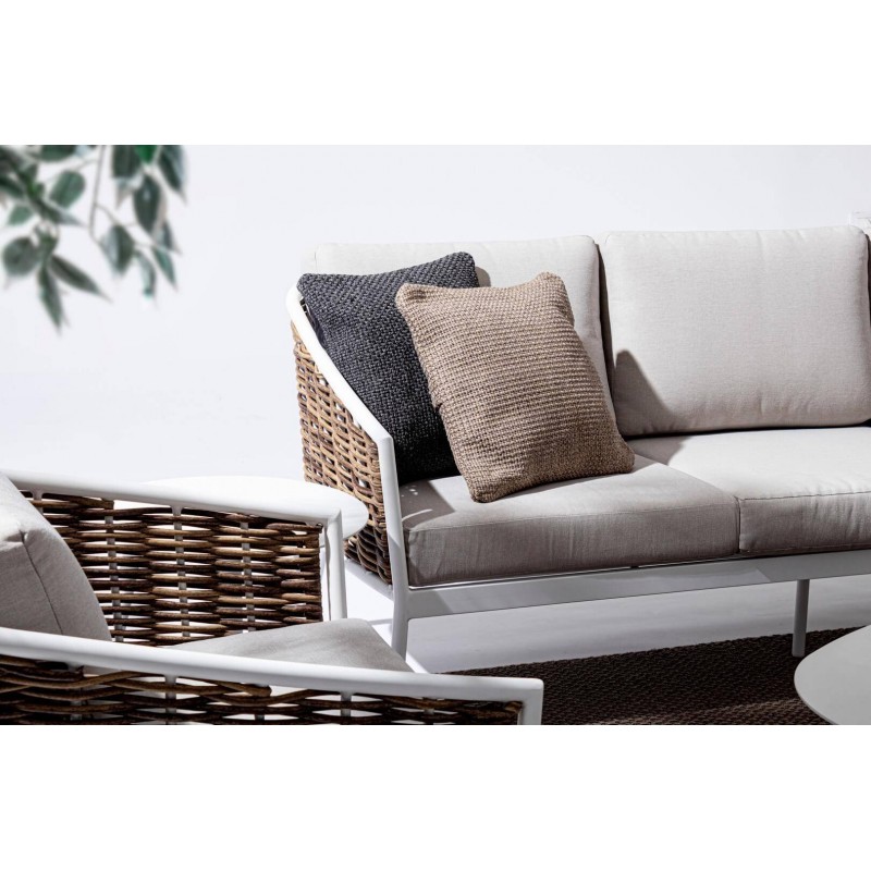 Lauko baldų komplektas MARIBELA WHITE, 3 dalių