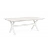 Išskleidžiamas aliuminio stalas KENYON WHITE, 200-300X110 cm, baltas