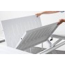 Išskleidžiamas aliuminio stalas KENYON WHITE, 200-300X110 cm, baltas
