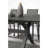 Išskleidžiamas stalas KENYON CHARC, 180-240X100 cm, juodas