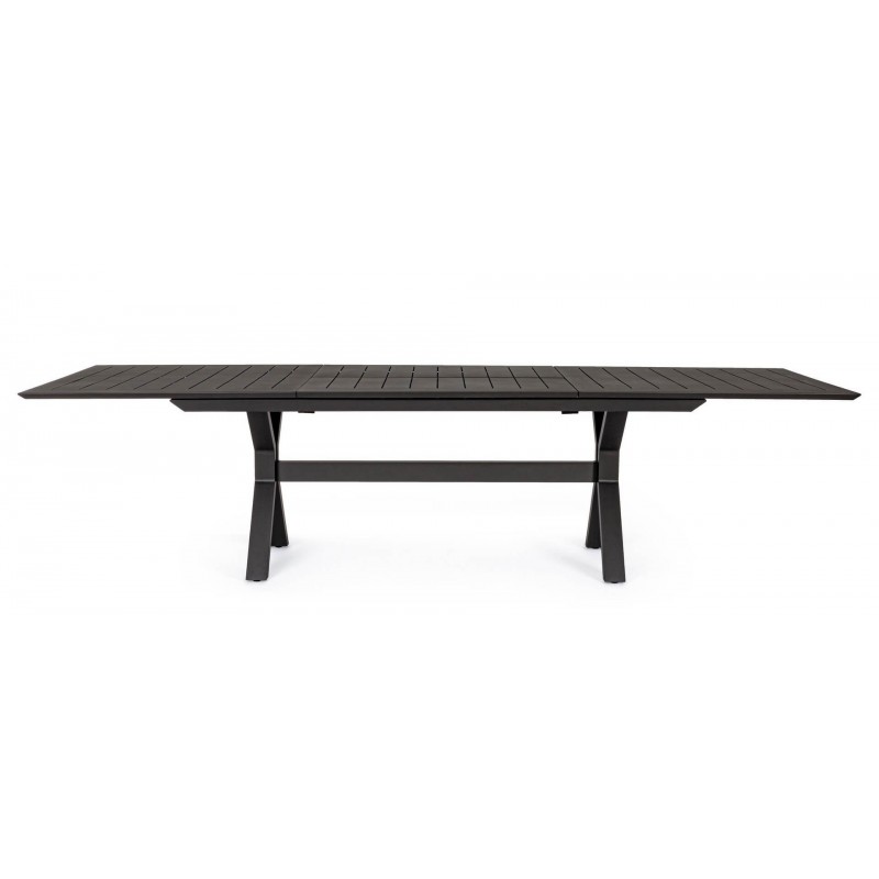 Išskleidžiamas aliuminio stalas KENYON CHARCOAL, 200-300X110 cm, juodas