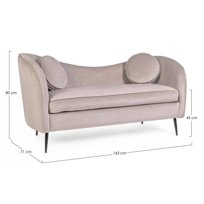 Sofa CANDIS LIGHT GREY, dvivietė