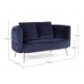 Sofa TENBURY BLUE, dvivietė