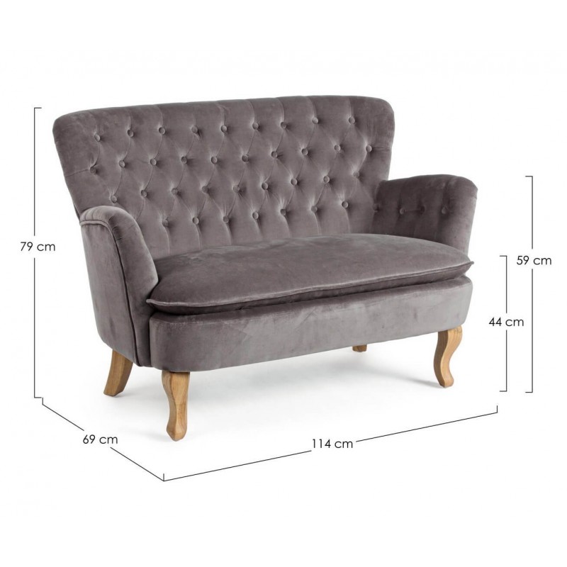 Sofa ORLINS LIGHT GREY, dvivietė