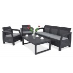 Lauko baldai CORFU MAX 3 GRAPHITE