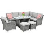 Lauko baldų komplektas VENTURA GRAND DARK GREY