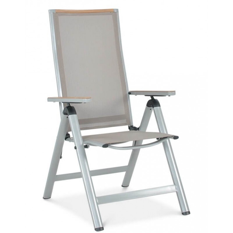 Lauko valgomojo baldai BRISBANE TAUPE 8/250 su prailginamu stalu