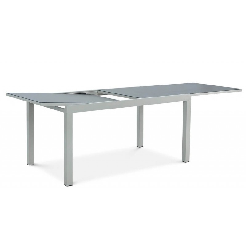 Lauko valgomojo baldai BRISBANE TAUPE 8/250 su prailginamu stalu