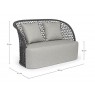 Lauko lova KAJEN CHARCOAL su pagalvėmis