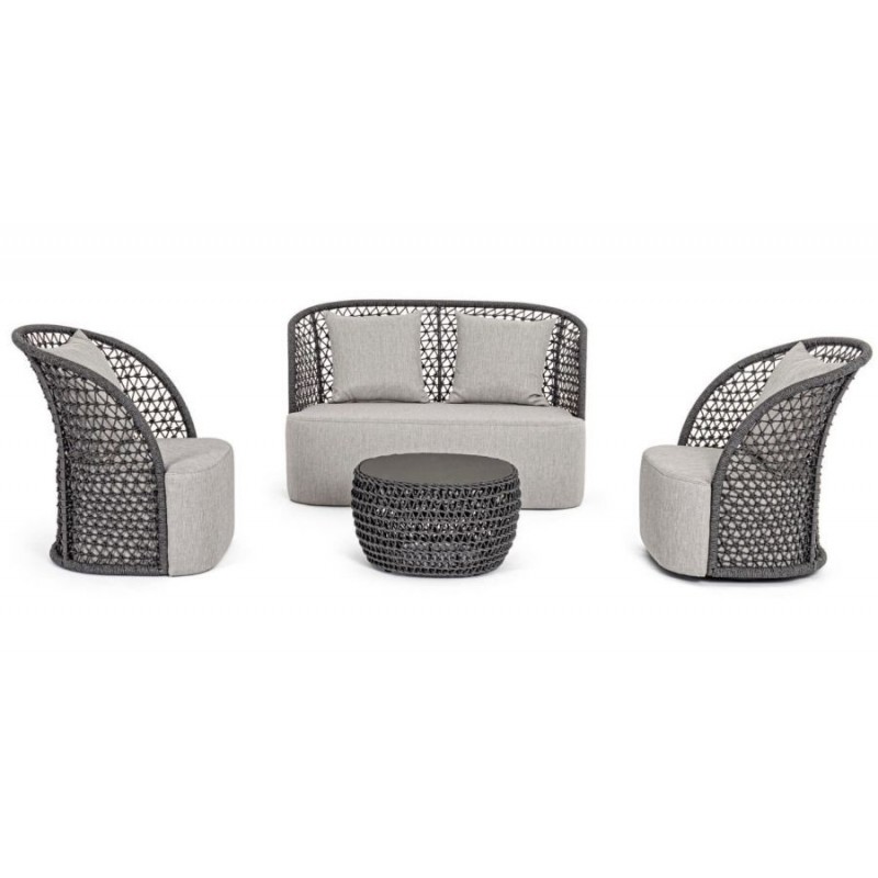 Lauko lova KAJEN CHARCOAL su pagalvėmis