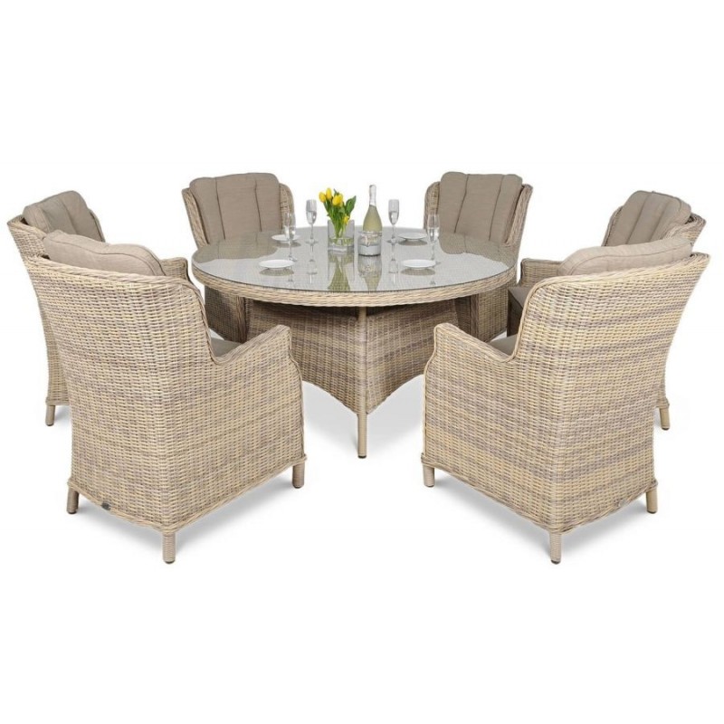Lauko baldai RAVAZAS DINING BEIGE 6+1